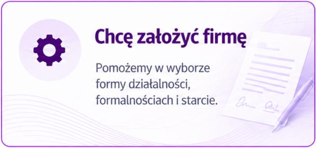 Chcesz założyć Firmę ? Zapraszamy...